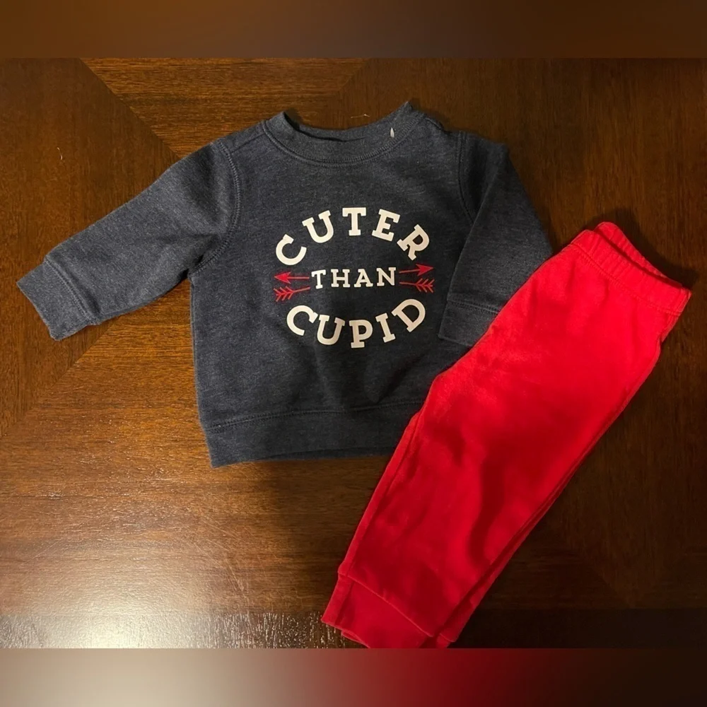 Old Navy / Amazon Brand | (2) Valentine’s Day piece outfit | baby boy 3-6 mo